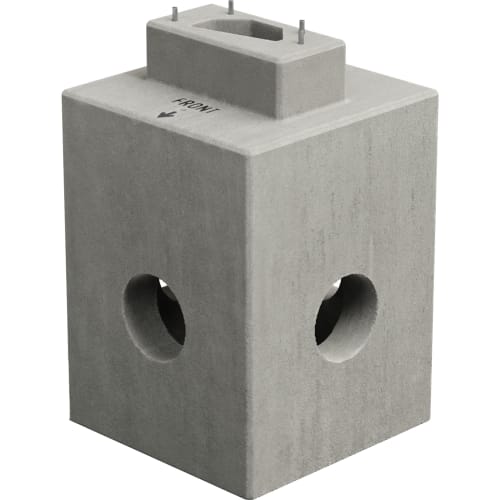 Fundament aus Beton passend für Ladesäule Alpitronic HYC50 mit Befestigungslöchern