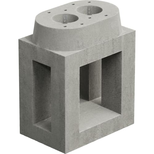 Fundament aus Beton passend für Ladesäule des Herstellers Qwello Double-Charger