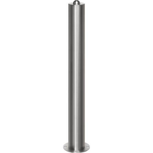 Absperrpfosten Saturn XL aus Edelstahl mit Halbhügel und Bodenplatte