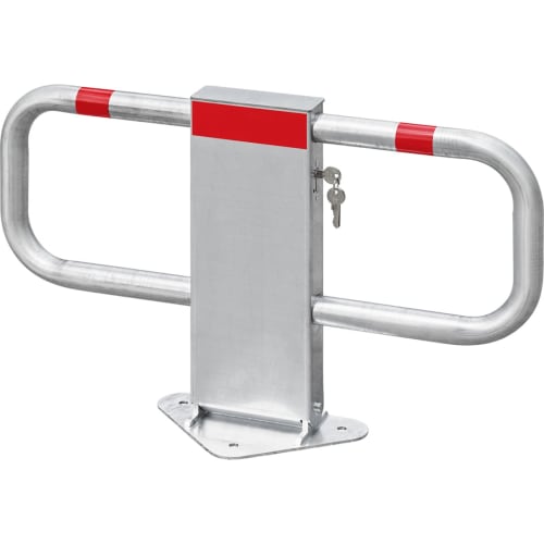 Sperrbügel Merkur TUB 2020 aus Metall mit rotem Reflektionsstreifen und Schlüssel