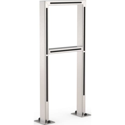 Anlehnbügel Fahrrad 9300 aus Edelstahl mit schwarzer Gummierung zum Schutz des Fahrradrahmens