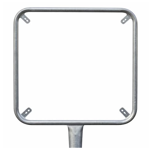 Rohrrahmen Typ 6 aus Metall, quadratischer Rahmen mit abgerundeten Ecken und Befestigungslaschen