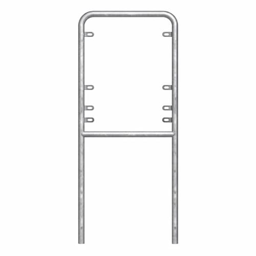 Sonderrohrrahmen aus Metall für Kirchenschilder Typ 2, verzinkter Stahlrahmen mit Befestigungslaschen