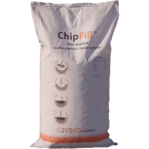 ChipFill™ Straßen- und Oberflächenreparatur Hot-applied surface defect repair system Sack von GEVEKO MARKINGS