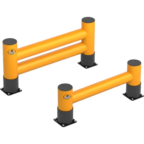 Rack Mammut Regalendschutz gelb-schwarz aus Stahl zum Schutz von Regalen und Lagerbereichen