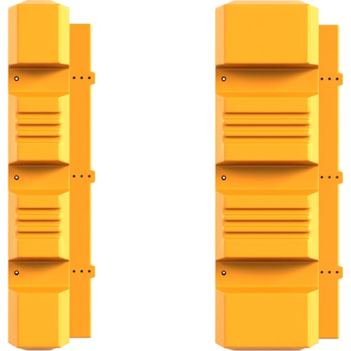 Gelber Rack Mammut Säulenschutz Supreme Erweiterung aus robustem Material