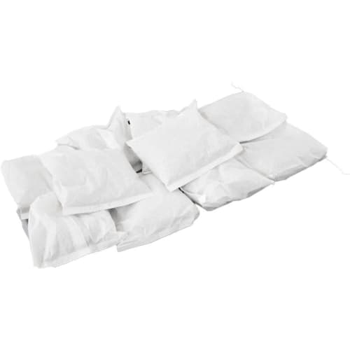 Vermiculit-Füllstoffpäckchen für Gefahrgutbehälter Priopack in weißen kleinen Beuteln