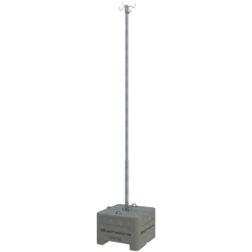 Kabelführungsmast mit stabilem Betonfuß und Metallmast zur Kabelführung