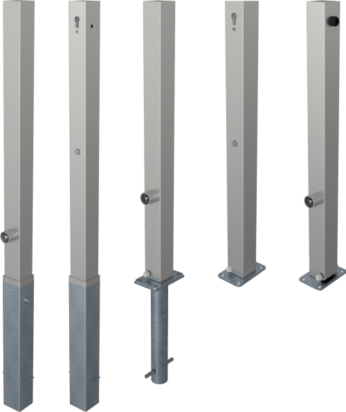 Eckiger Edelstahlpfosten "Elegance"-30566-eazzaj-1775736522347