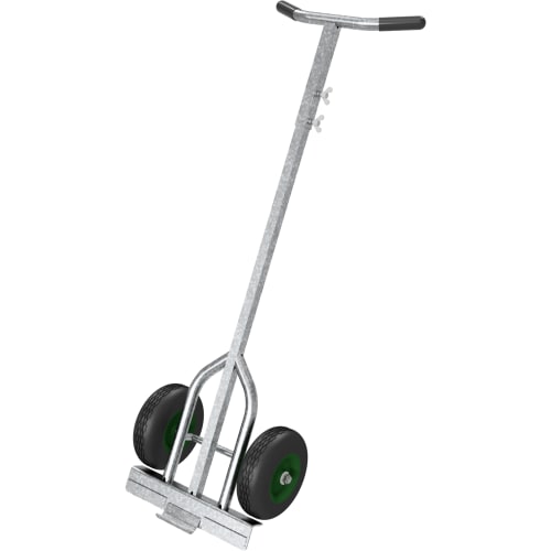 Metall Trolley mit zwei schwarzen Reifen für NOX-Fußplatten