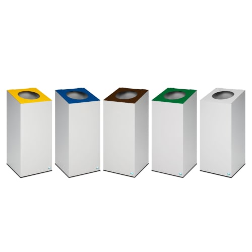 Wertstoffsammelgerät WSG 38 mit Klemmring in verschiedenen Farben gelb, blau, braun, grün und weiß