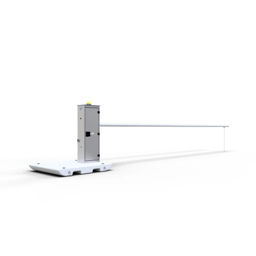 Schake VECTOR V-Barrier 7m elektrische Schranke mit Pendelstütze in weiß und grau