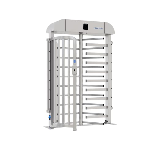 Schake VECTOR V-Turnstile Compact Fix Drehkreuz aus Edelstahl mit Dreharmen und Zugangskontrolle