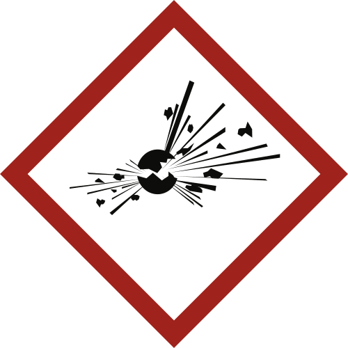 GHS-Symbol Explosiv GHS 01 Warnhinweis für explosive Stoffe und Gemische