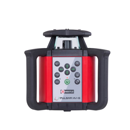 NESTLE PULSAR HV-G Multifunktionslaser mit rotem Gehäuse und Bedienfeld mit Tasten
