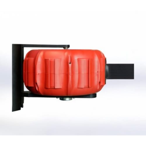Wandgurtkassette Beltrac Wall Mount Jettrac in rot mit schwarzem Gurt und Gurtstopp