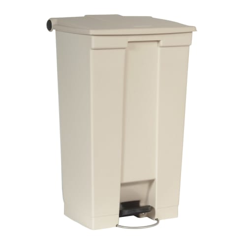Beiger Tret-Mülleimer Step-On Classic Container von Rubbermaid mit 87 Litern Fassungsvermögen