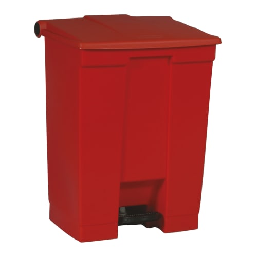 Roter Tret-Mülleimer Step-On Classic Container von Rubbermaid mit 68,1 Liter Fassungsvermögen