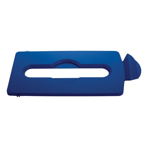Blauer Deckel für Papiermüll der Recycling-Station Slim Jim Starter Set von Rubbermaid