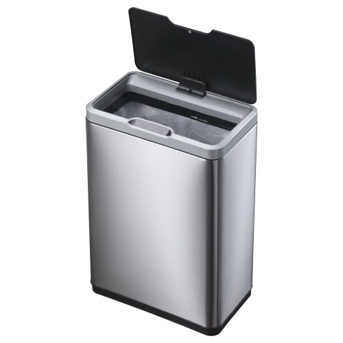 Sensor-Abfalleimer Mirage EKO mit offenem Deckel, Edelstahl, Inhalt 30 bis 45 Liter