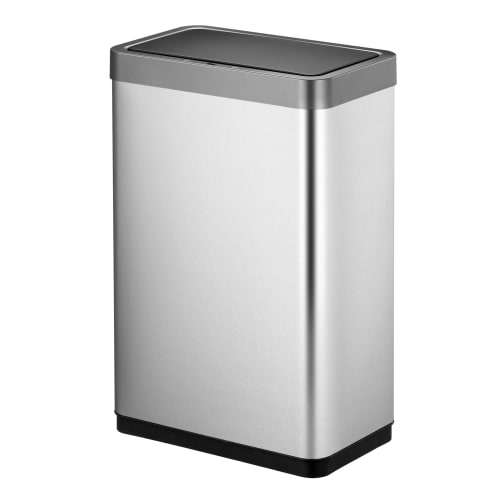 Sensor-Abfalleimer Mirage X von EKO in silber mit schwarzem Deckel, Inhalt 47, 40 oder 80 Liter