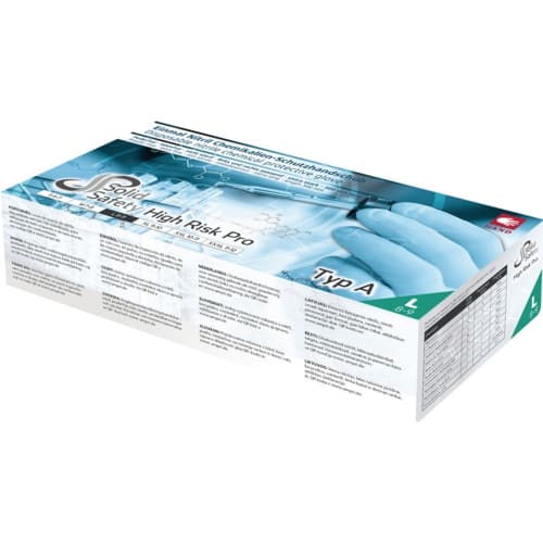 AMPRI Einweghandschuhe HighRisk Pro Nitril in verschiedenen Größen M, L, XL, chemikalienbeständige Einmalhandschuhe