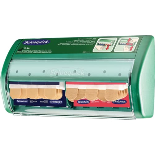 Cederroth Salvequick Pflasterspender grün mit 85 Pflastern in verschiedenen Größen