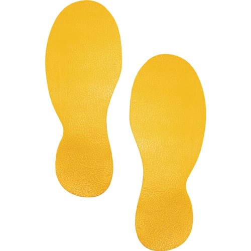 5 Paar DURABLE Stellplatzmarkierung Fußabdruck gelb