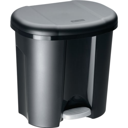 ROTHO Tretabfallsammler DUO schwarzer Abfalleimer mit Fußpedal