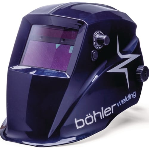 Böhler Welding Schweißerschutzhelm Guardian 50 in dunkelblau mit Sichtfenster und Einstellknöpfen