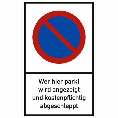 Jemand Parkt Auf Meinem Stellplatz Zettel "Wer hier parkt, wird angezeigt und kostenpflichtig abgeschleppt"