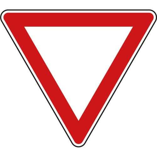Verkehrszeichen VZ 205 Vorfahrt gewähren Schild
