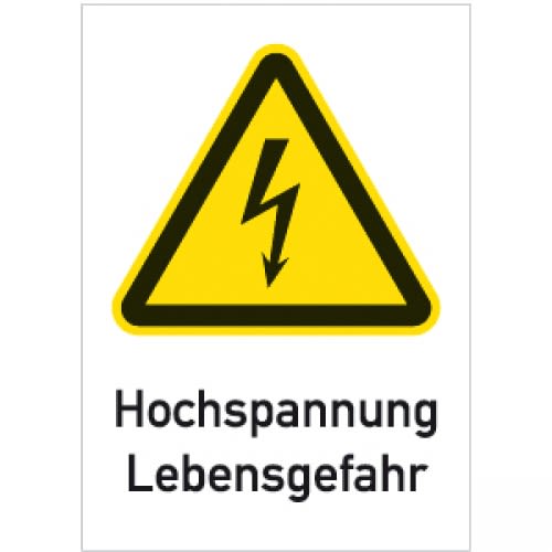 SCHILDER HIMMEL Hochspannung Lebensgefahr Schild – Anpassbar, 21x15 Cm, Kunststoff Oder Alu
