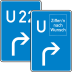 Bedarfsumleitung, Vorankündigung rechts (Verkehrsschild Nr. 460-20) Bedarfsumleitung, Vorankündigung rechts (Verkehrsschild Nr. 460-20)