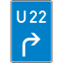 Bedarfsumleitung, Vorankündigung rechts (Verkehrsschild Nr. 460-20) Bedarfsumleitung, Vorankündigung rechts (Verkehrsschild Nr. 460-20)