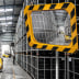 Industriespiegel gelb/schwarz - Überprüfung von 2 Richtungen Industriespiegel gelb/schwarz - Überprüfung von 2 Richtungen