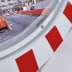 Verkehrsspiegel rot/weiß - Überprüfung von 3 Richtungen Verkehrsspiegel rot/weiß - Überprüfung von 3 Richtungen