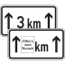 Zusatzschild Auf ... km Zusatzzeichen VZ 1001-31 Zusatzschild Auf ... km Zusatzzeichen VZ 1001-31