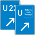 Bedarfsumleitung, rechts einordnen (Verkehrsschild Nr. 460-22) Bedarfsumleitung, rechts einordnen (Verkehrsschild Nr. 460-22)