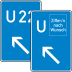 Bedarfsumleitung, links einordnen (Verkehrsschild Nr. 460-12) Bedarfsumleitung, links einordnen (Verkehrsschild Nr. 460-12)