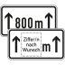 Zusatzschild Auf ... m Zusatzzeichen VZ 1001-30 Zusatzschild Auf ... m Zusatzzeichen VZ 1001-30