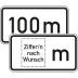 Zusatzschild In 100 m Zusatzzeichen mit VZ 1004-30 Zusatzschild In 100 m Zusatzzeichen mit VZ 1004-30