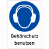 Kombi-Gebotsschilder - Gehörschutz benutzen (ISO 7010) Kombi-Gebotsschilder - Gehörschutz benutzen (ISO 7010)