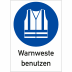 Kombi-Gebotsschilder - Warnweste benutzen (ISO 7010) Kombi-Gebotsschilder - Warnweste benutzen (ISO 7010)