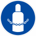 Gebotszeichen - Gasflaschen sichern nach ISO 7010 (M 046) Gebotszeichen - Gasflaschen sichern nach ISO 7010 (M 046)