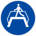 Gebotszeichen - Übergang benutzen nach ISO 7010 (M 023) Gebotszeichen - Übergang benutzen nach ISO 7010 (M 023)