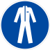 Gebotszeichen - Schutzkleidung benutzen nach ISO 7010 (M 010) Gebotszeichen - Schutzkleidung benutzen nach ISO 7010 (M 010)