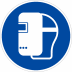 Gebotszeichen - Schweißmaske benutzen nach ISO 7010 (M 019) Gebotszeichen - Schweißmaske benutzen nach ISO 7010 (M 019)