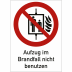 Aufzugsschilder Aufzug im Brandfall nicht benutzen Aufzugsschilder Aufzug im Brandfall nicht benutzen