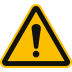 Warnschild Gefahrenstelle als Warnzeichen nach ISO 7010 (W 001) - Schild international gültig